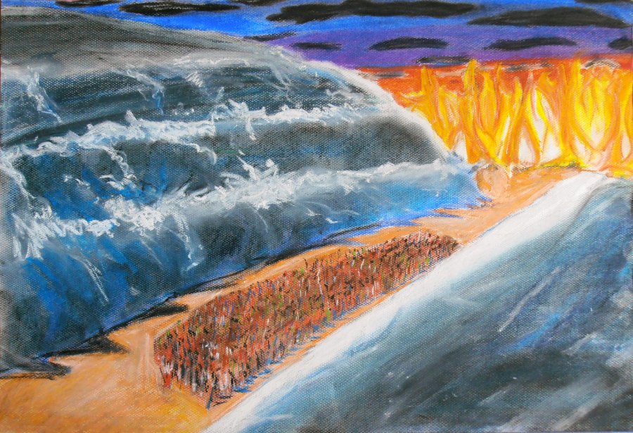 crossing_of_red_sea___pastels_by_pawlis-d4b3hsp