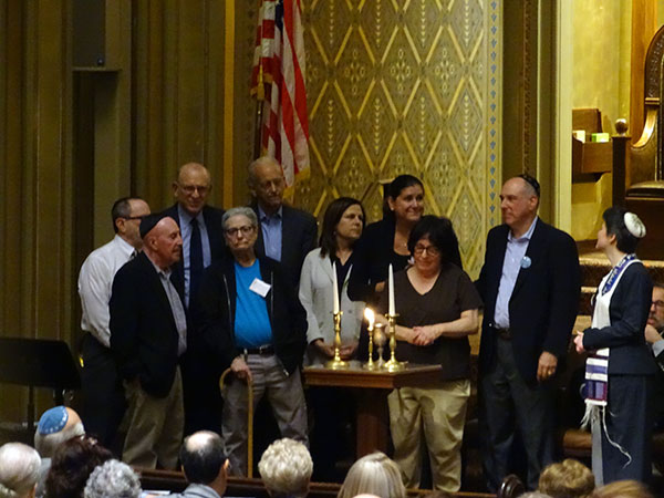 group gathered for Beth Ahavah space dedication