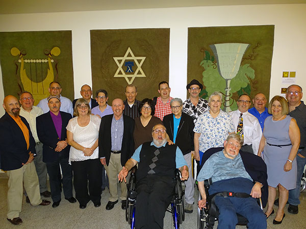 Group of congregants at Beth Ahavah space dedication