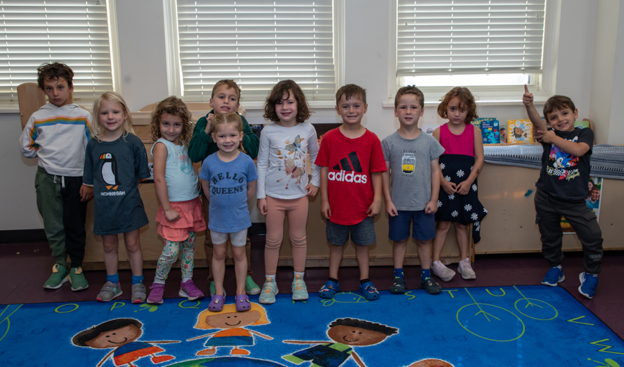 Group of kids in the kindergarten